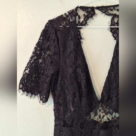 Passionate Heart Black Lace Midi Dress - M - Picture 7 of 12
